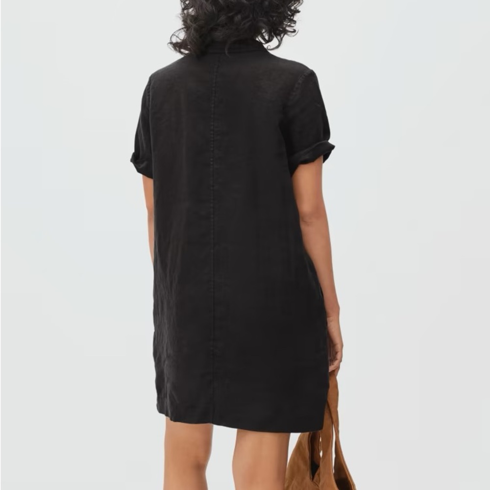 🖤EVERLANE THE LINEN WORKWEAR DRESS IN BLACK S XL - Picture 3 of 7